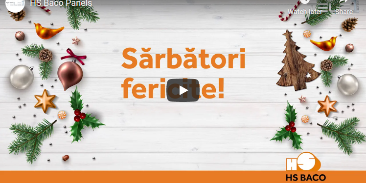 Echipa HS BACO PANELS vă dorește SĂRBĂTORI FERICITE!