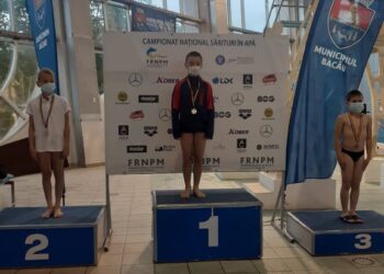 Sport Club Municipal Bacău, 9 medalii la Campionatele Naționale de Sărituri în apă, juniori C și D