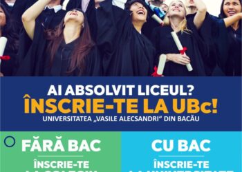 Încă o săptămână de înscrieri la Universitatea „Vasile Alecsandri” din Bacău!