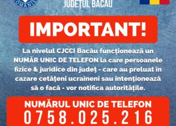 Număr unic pentru declararea ucrainienilor cazați în județ!