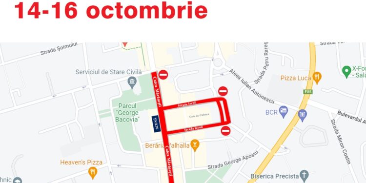 TRAFIC RESTRICȚIONAT în zona centrală, în weekendul 14-16 octombrie