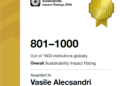 Universitatea „Vasile Alecsandri” din Bacău își consolidează prezența în clasamentele internaționale Times Higher Education
